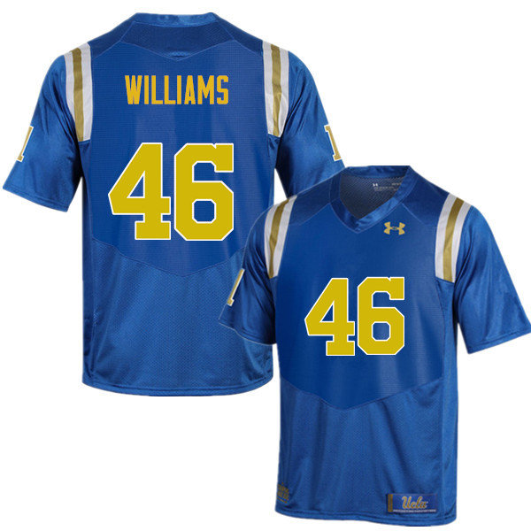 Men #46 Donovan Williams UCLA Bruins Under Armour College Football Jerseys Sale-Blue